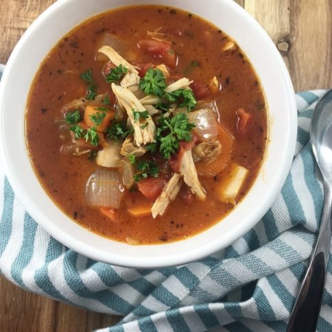 Slow Cooker Italian Tomato Chicken Soup - Whole Kitchen Sink