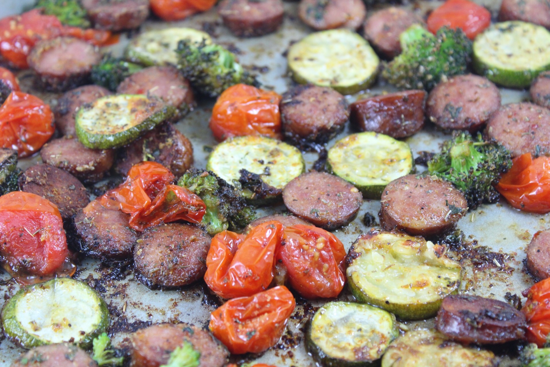 Sheet Pan Sausage and Veggies (Whole30 Paleo) • Tastythin