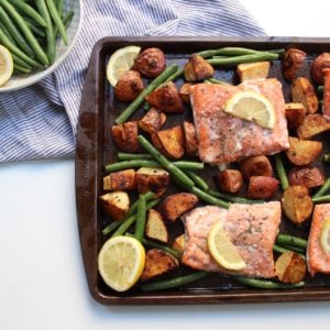 sheet pan salmon and veggies