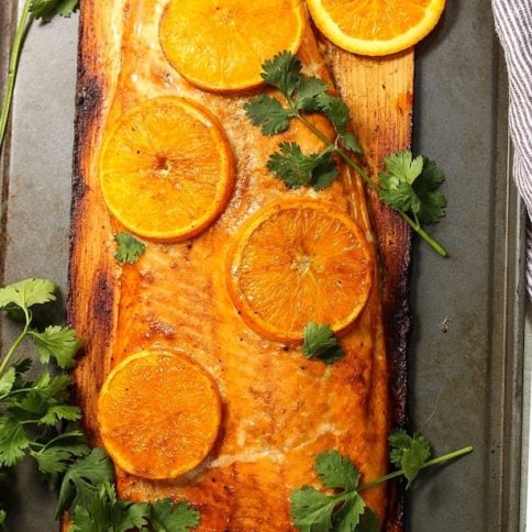 Whole30 Orange Glazed Cedar Plank Salmon (Paleo, Gluten Free) - Whole ...