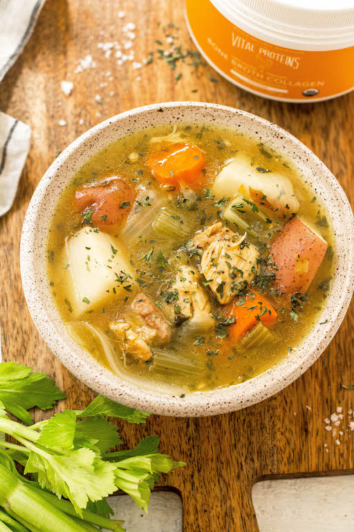 Crock Pot Chicken Soup (Keto, Paleo, Whole30) - Cook Eat Well
