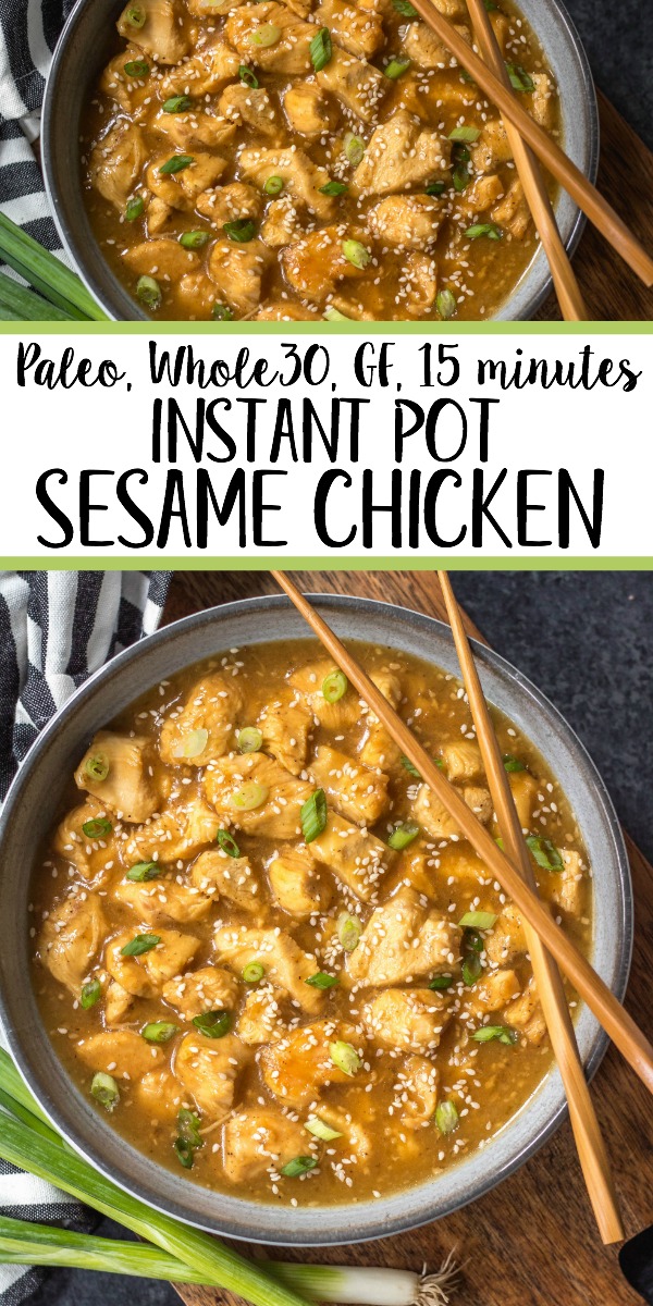30 Minute Instant Pot Orange Chicken (Paleo, Whole30)