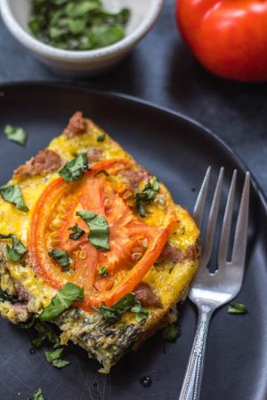 Sausage Tomato Basil Egg Bake: Paleo & Whole30 Breakfast Casserole ...