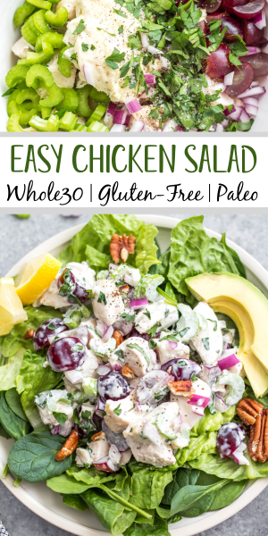 Classic Chicken Salad With Grapes & Celery: Whole30, Paleo, Gluten-free 