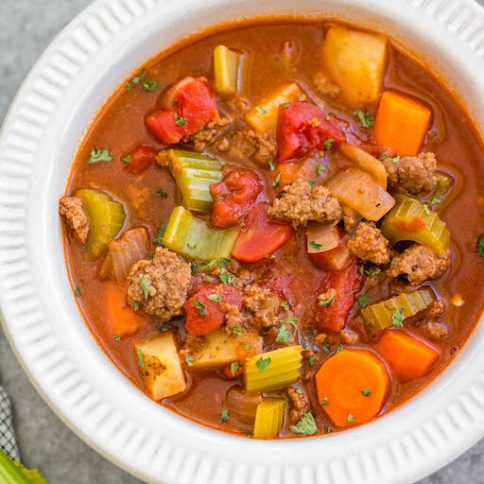 Ground Beef & Vegetable Soup: Whole30, Paleo, Gluten-Free - Whole ...
