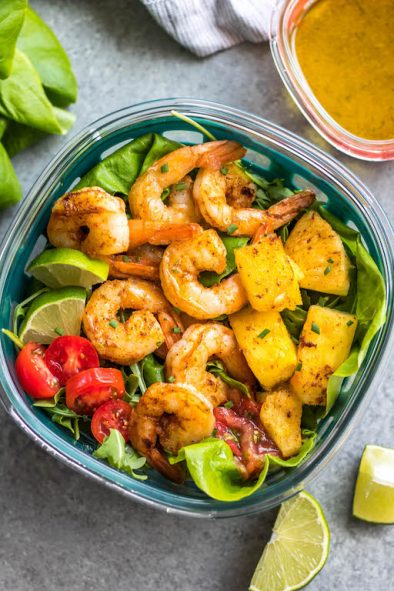 Spicy Shrimp Salad & Homemade Lime Dressing (Whole30, Paleo, Gluten ...