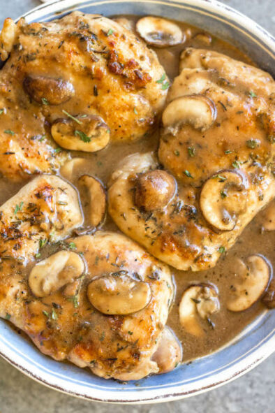 Chicken Thighs & Mushroom Skillet: Whole30, Paleo, Gluten-Free - Whole ...