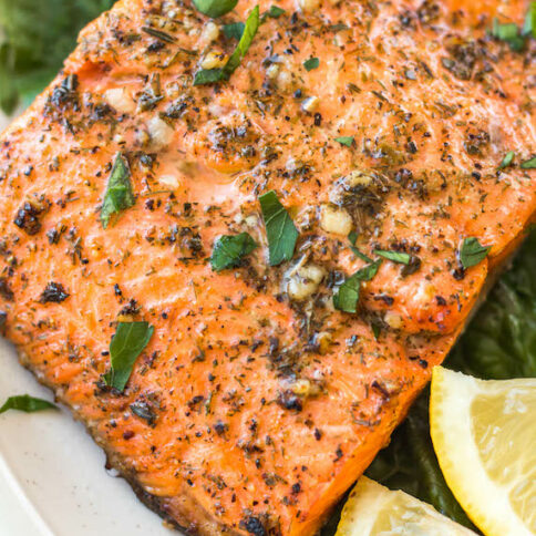 Whole30 Greek Salmon: Paleo, Gluten Free with Air Fryer Instructions ...