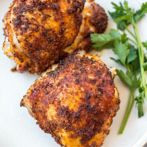 Air Fryer Bone In Chicken Thighs: Whole30, Keto, Gluten Free - Whole ...