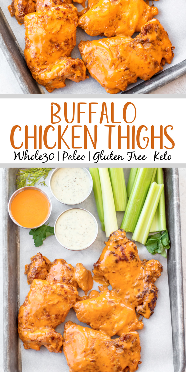 Buffalo Chicken Thighs (Oven Baked or Air Fryer) - Whole Kitchen Sink