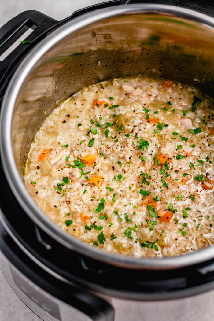 Instant Pot Chicken and Rice Soup - Whole Kitchen Sink