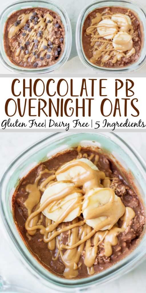 Chocolate Peanut Butter Overnight Oats - Whole Kitchen Sink