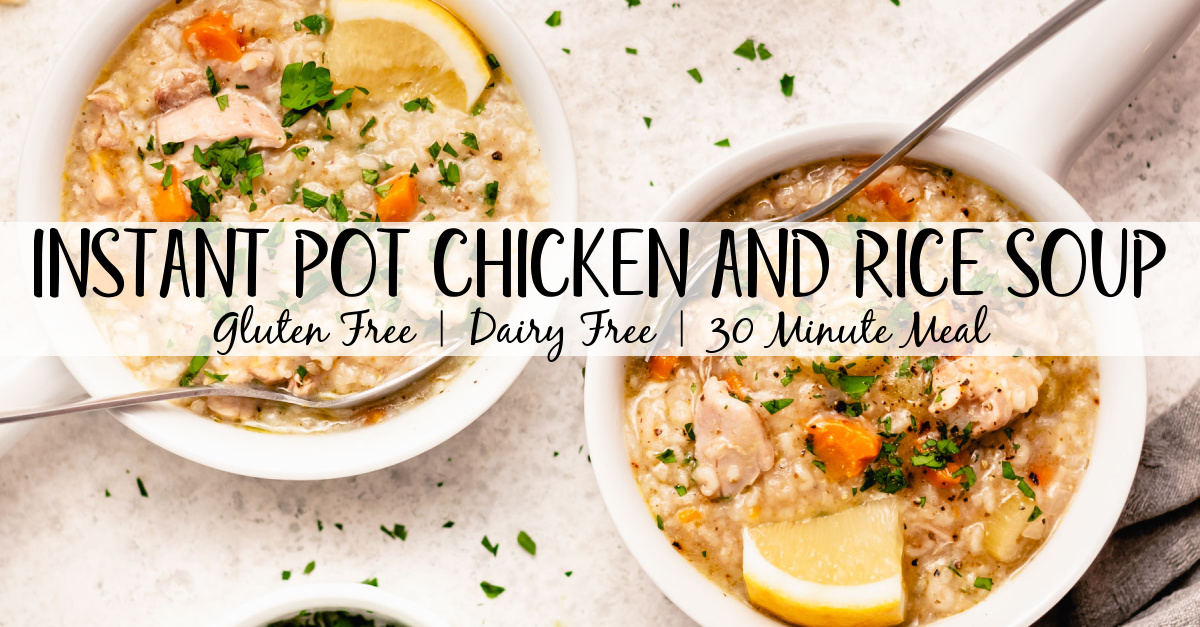 Instant Pot Chicken and Rice Soup - Amira's Pantry
