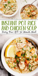 Instant Pot Chicken and Rice Soup - Whole Kitchen Sink