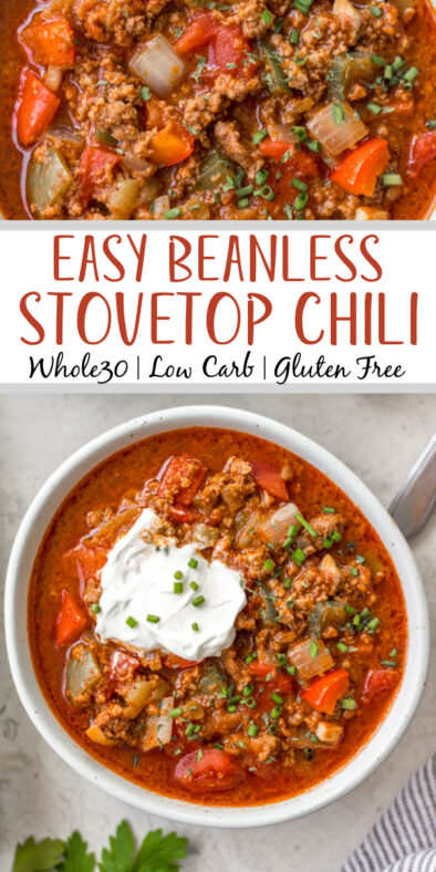 Beanless Chili (Gluten-Free, Whole30, Paleo) - Whole Kitchen Sink