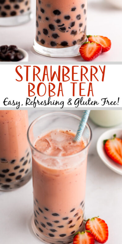 Strawberry Boba Tea Whole Kitchen Sink   Strawberry Boba Tea 394x788 